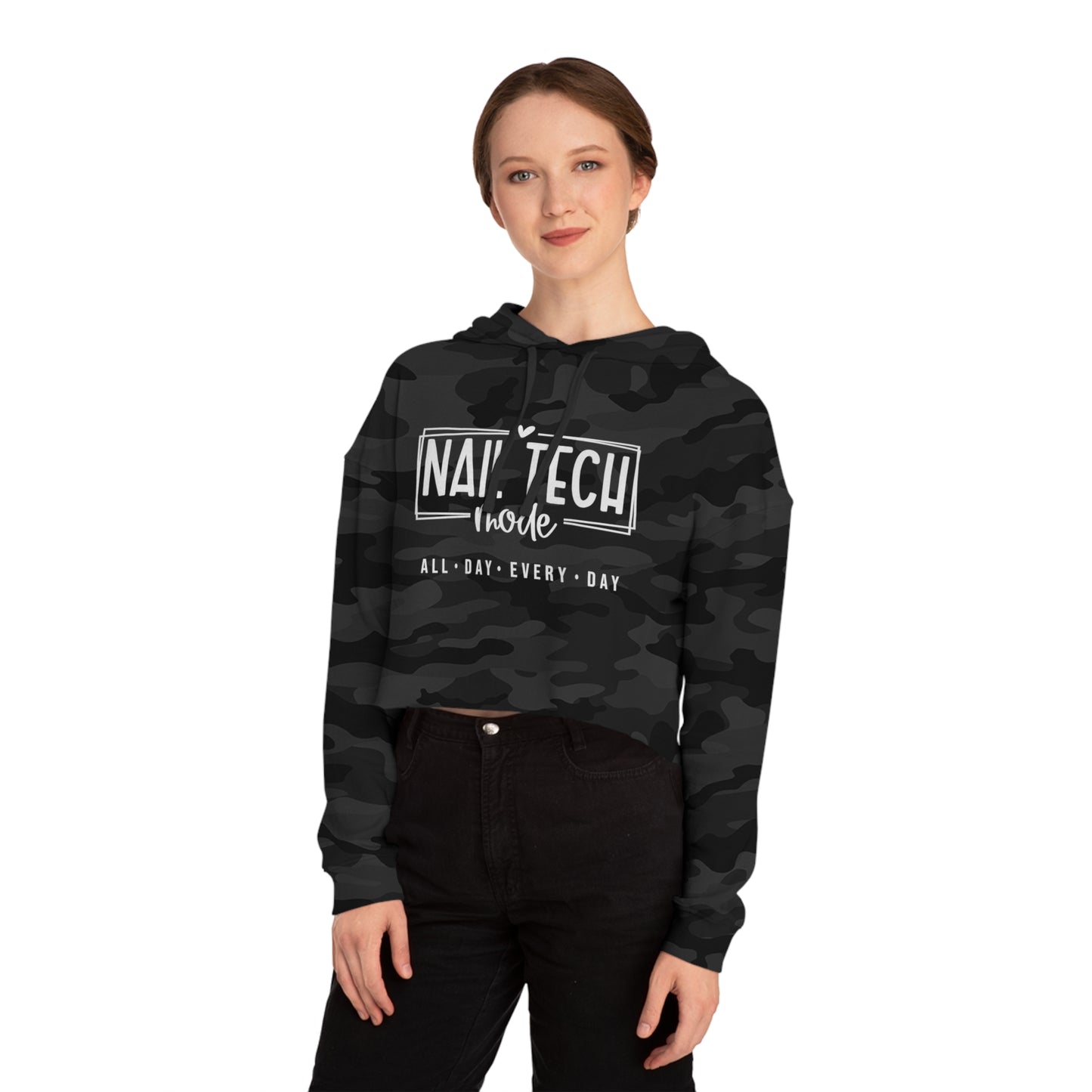 Nail Tech Mode Cropped Hooded Sweatshirt