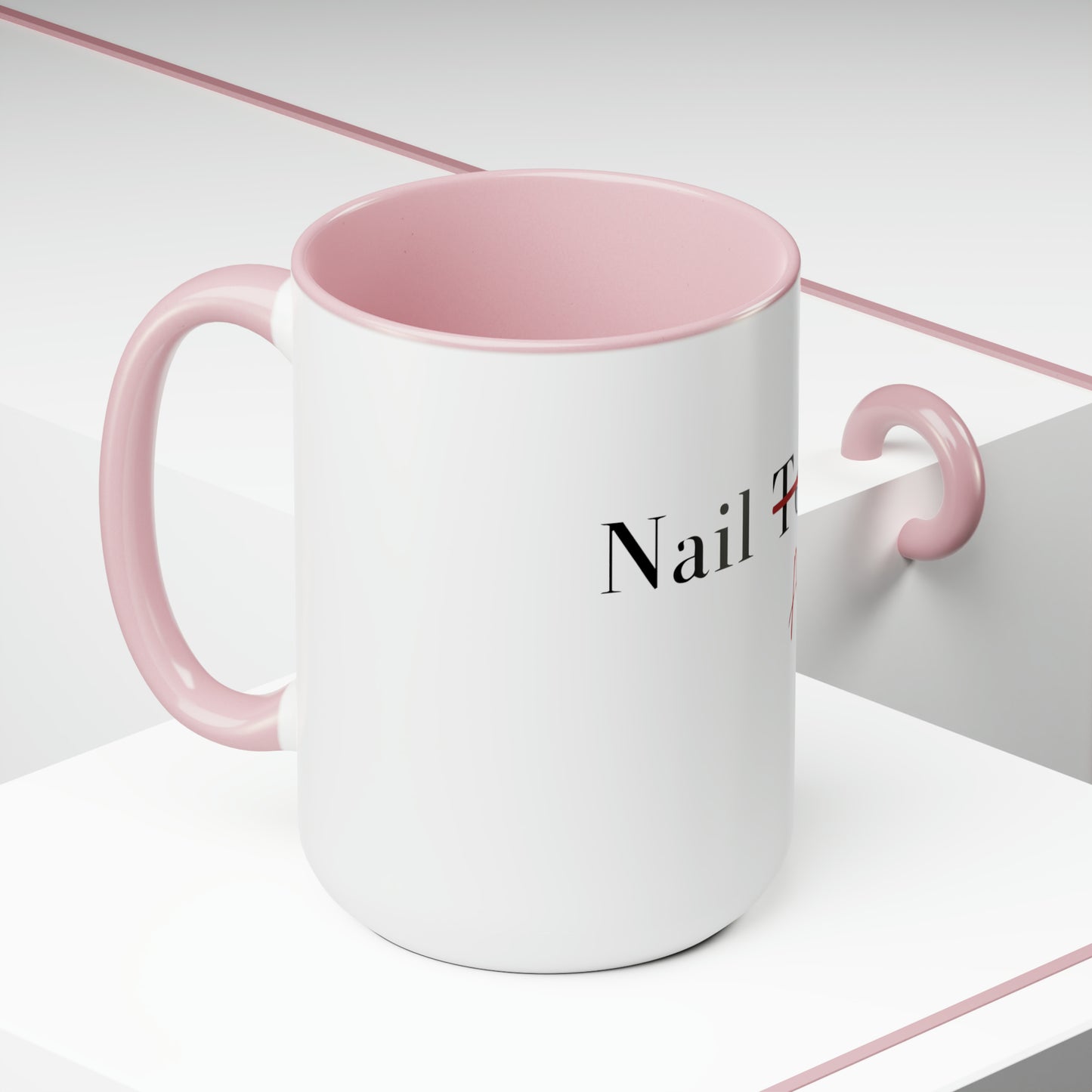 Nail Artist Two-Tone Coffee Mugs, 15oz