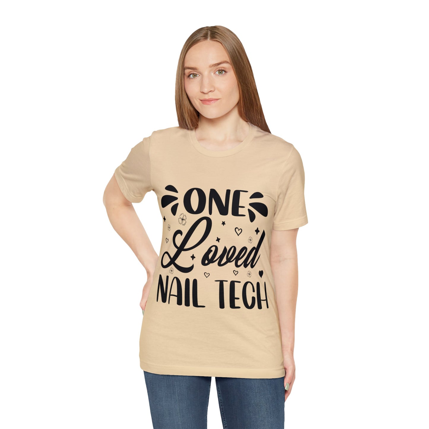 "One Loved Nail Tech" Unisex Jersey Short Sleeve Tee