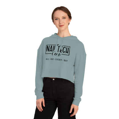 Nail Tech Mode Cropped Hooded Sweatshirt