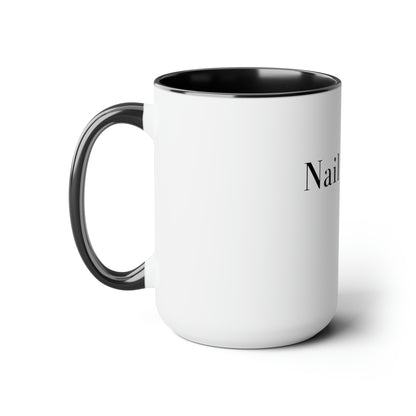 Nail Artist Two-Tone Coffee Mugs, 15oz